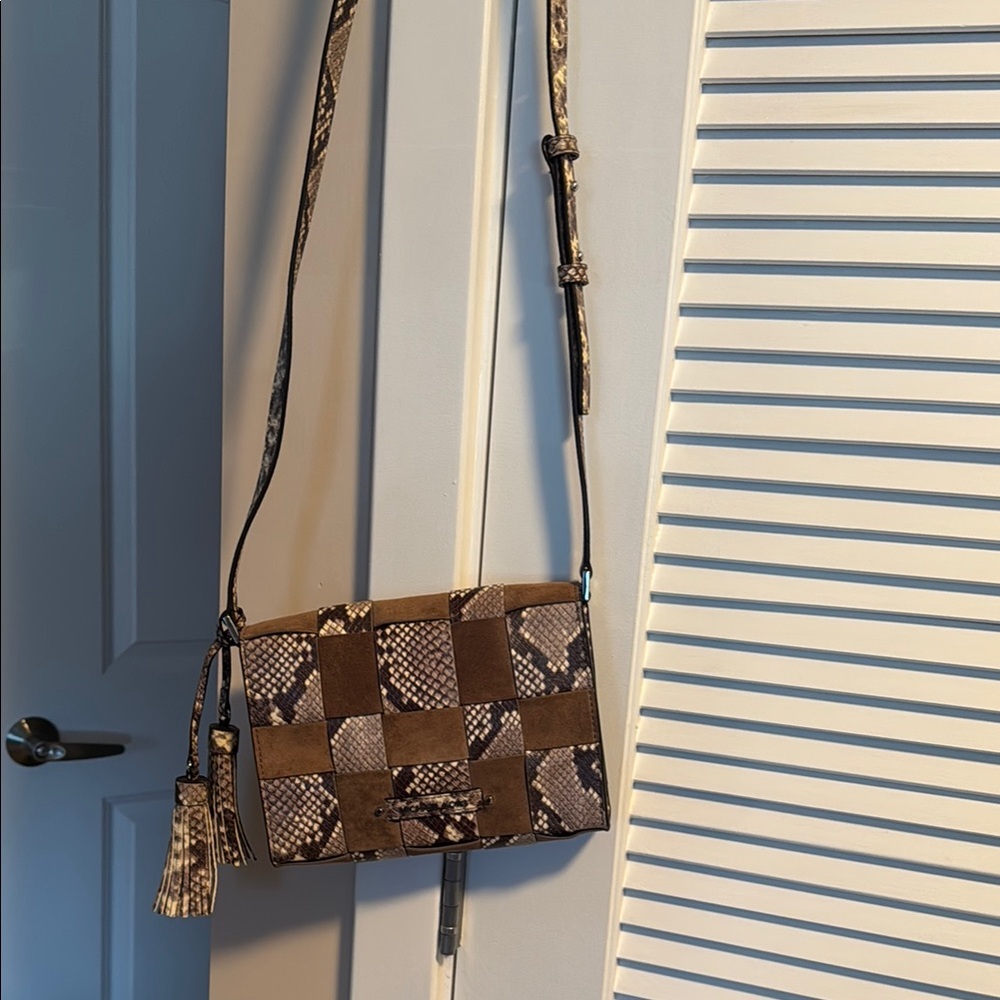 Michael Kors Brown and Tan Crossbody Bag